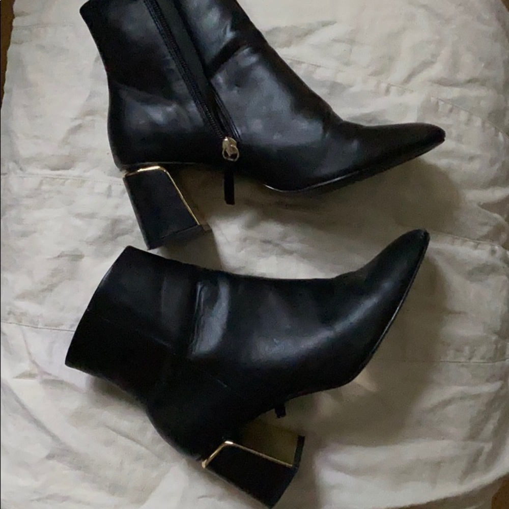 Zara Leather Ankle Boots